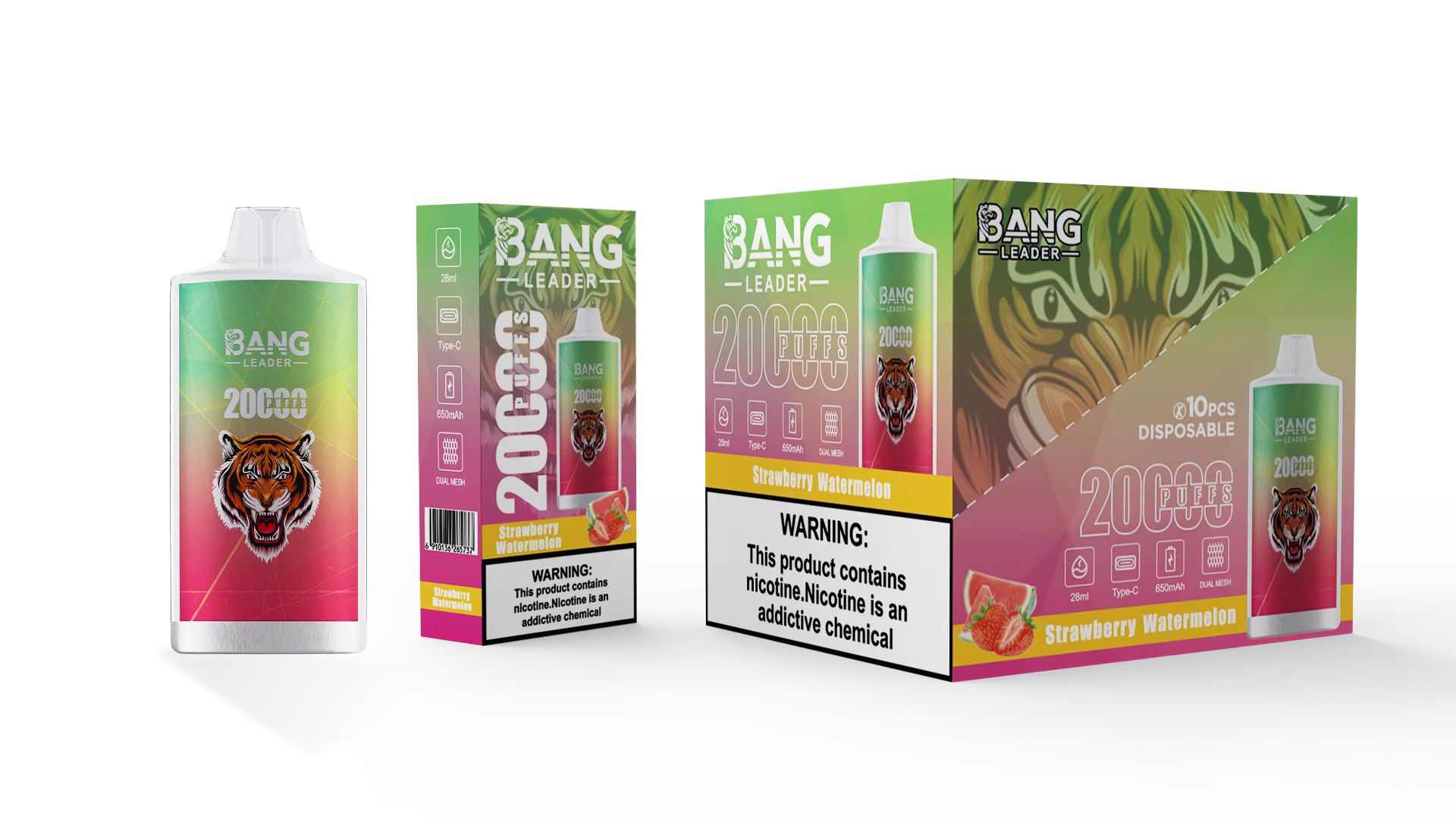 Bang Leader 20K Puffs 2-in-1 Prefilled Vape | Dual Flavor, Rechargeable