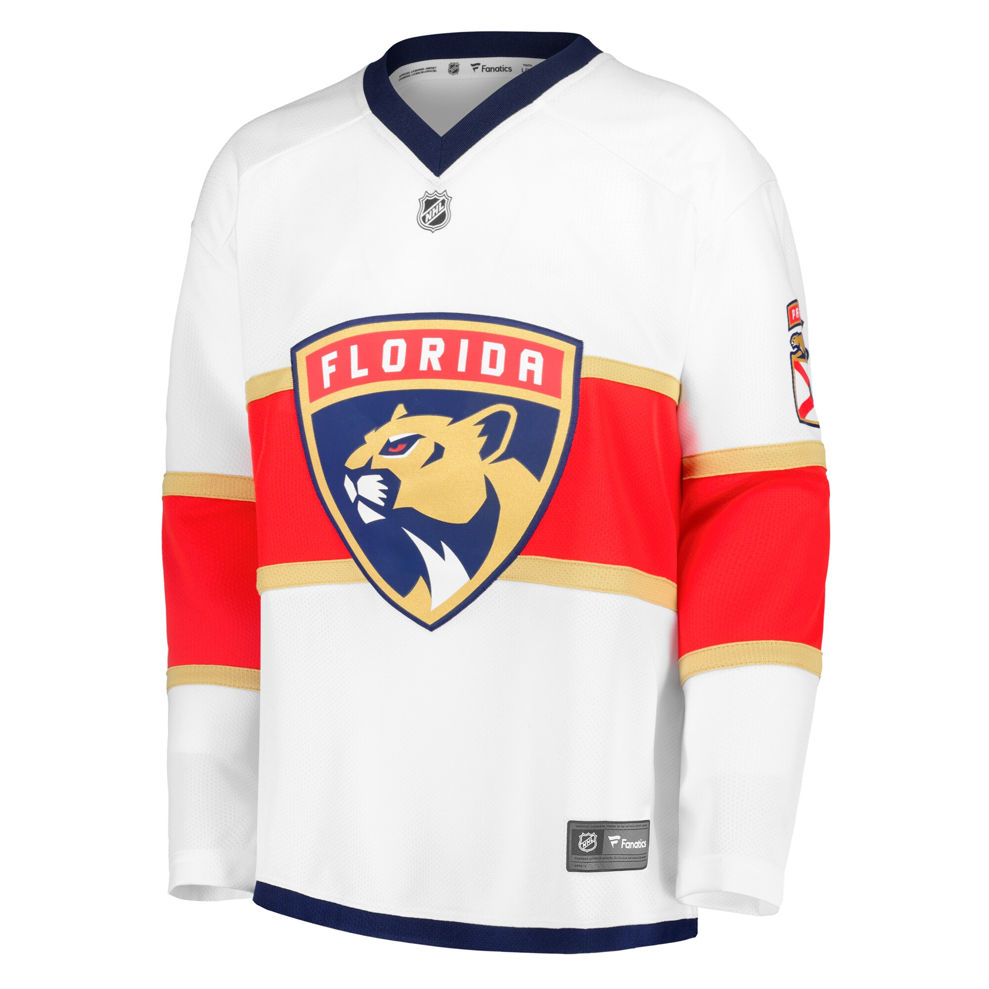 Florida Panthers Fanatics Youth Away Replica Blank Jersey – White