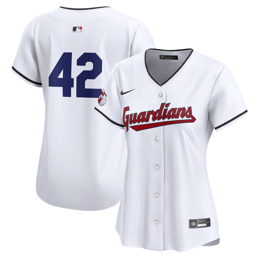 Cleveland Guardians Women's 2024 Jackie Robinson Day Home Limited Jersey  White