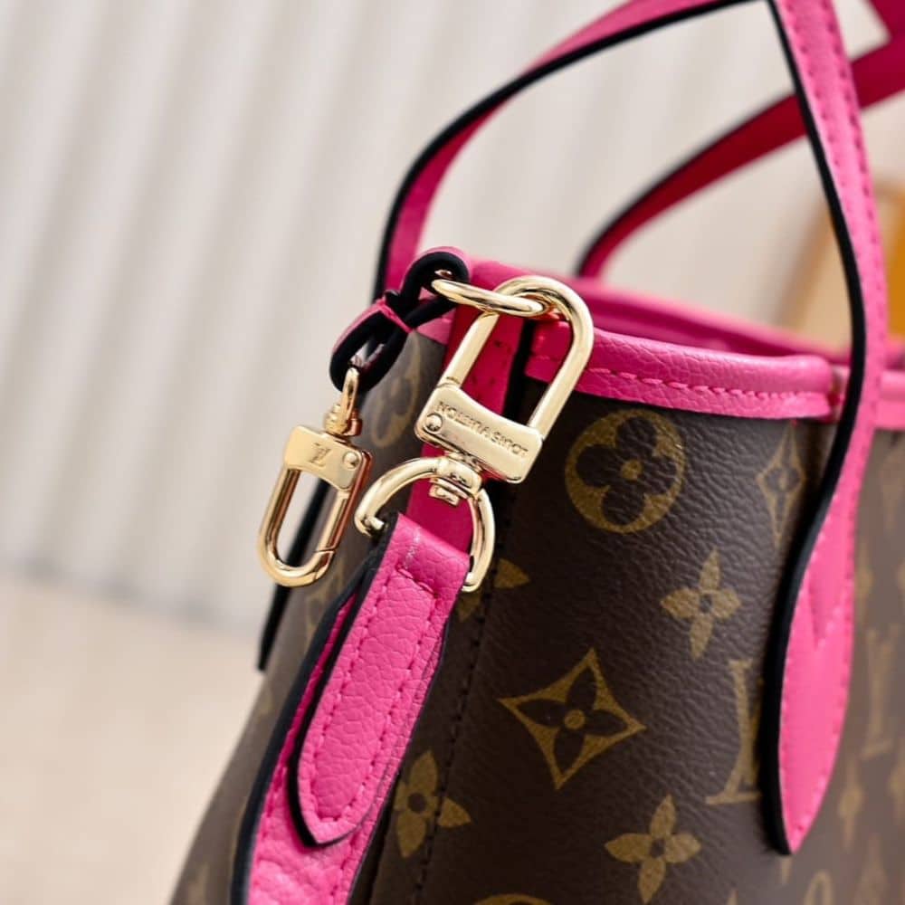 Louis Vuitton Neverfull Bandoulière Inside Out BB Monogram Rose 20Cm M12106