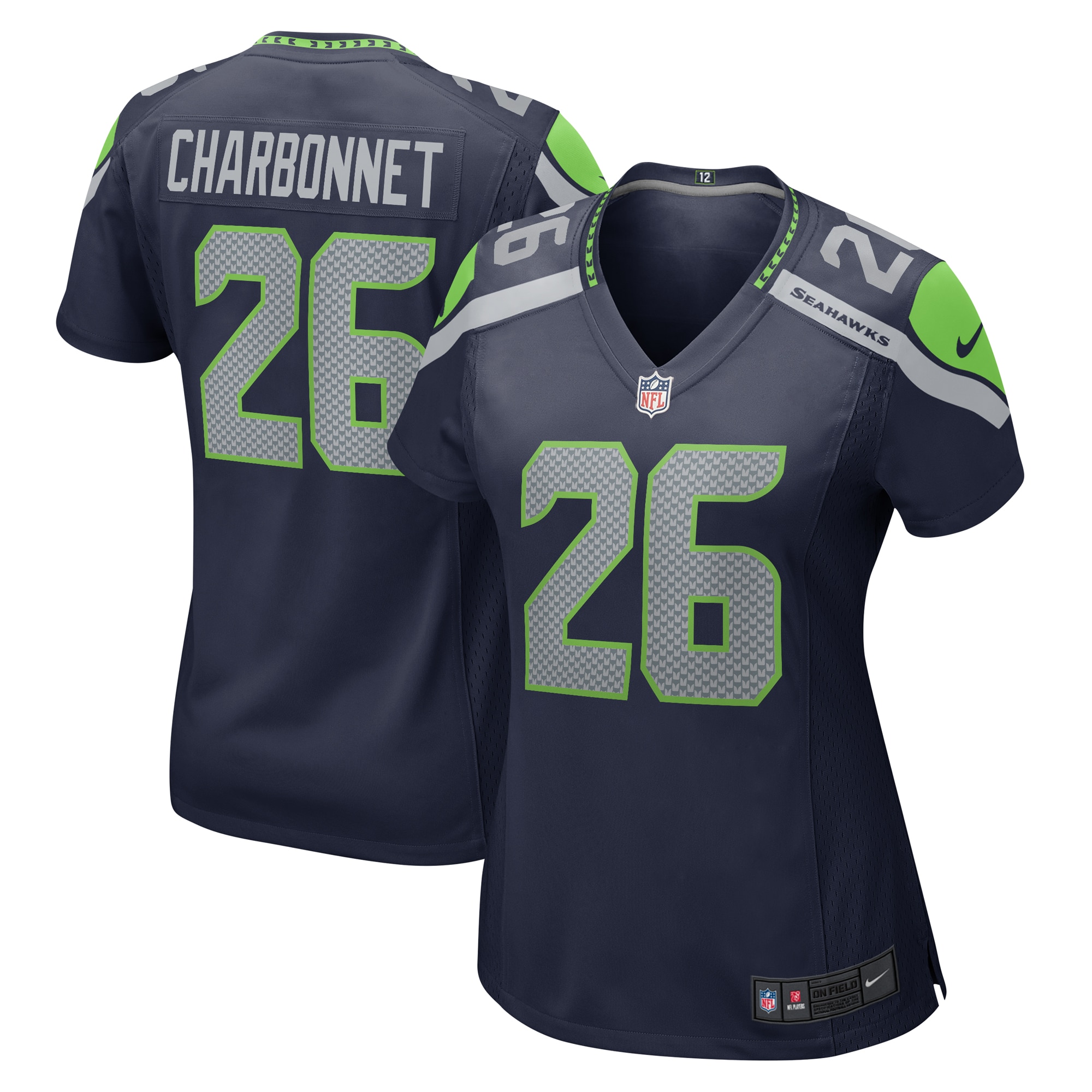 Zach Charbonnet Seattle Seahawks Nike Women's  Game Jersey - College Navy