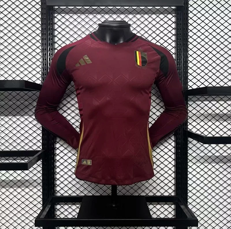 Player 2024-25 Belgium Euro Home Long Sleeves Football jersey