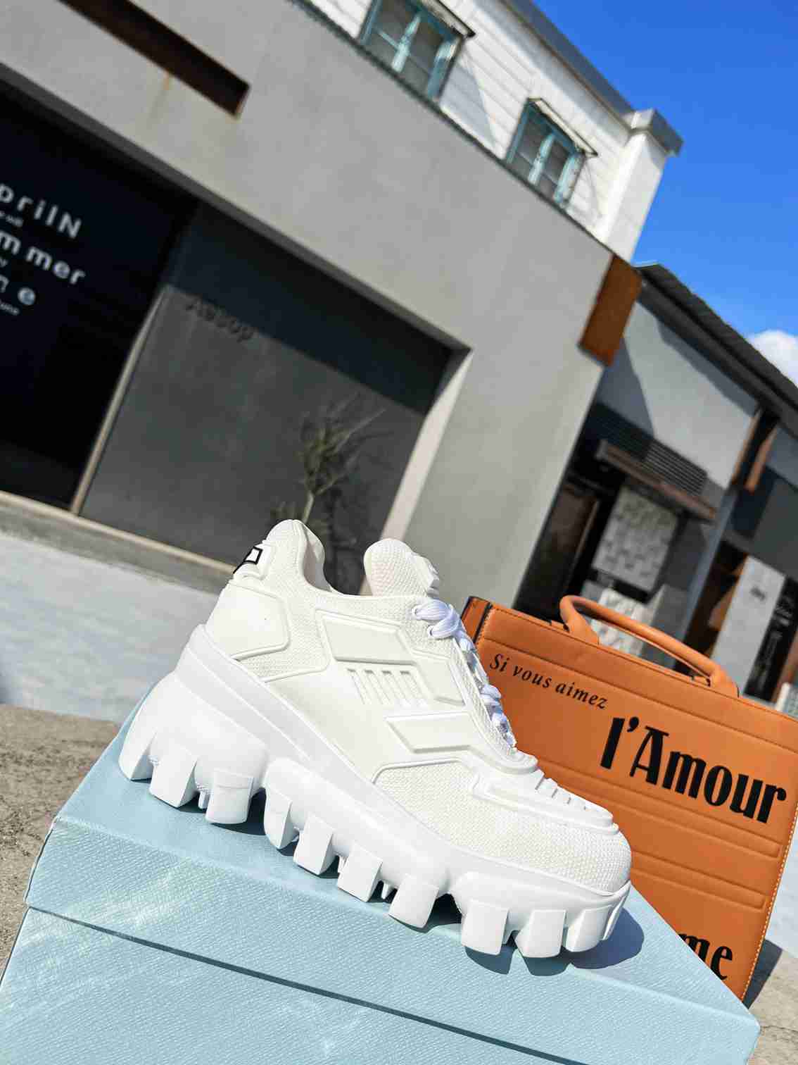 Prada Cloudbust Thunder Sneakers White 1E819L3Kr2F0009F050
