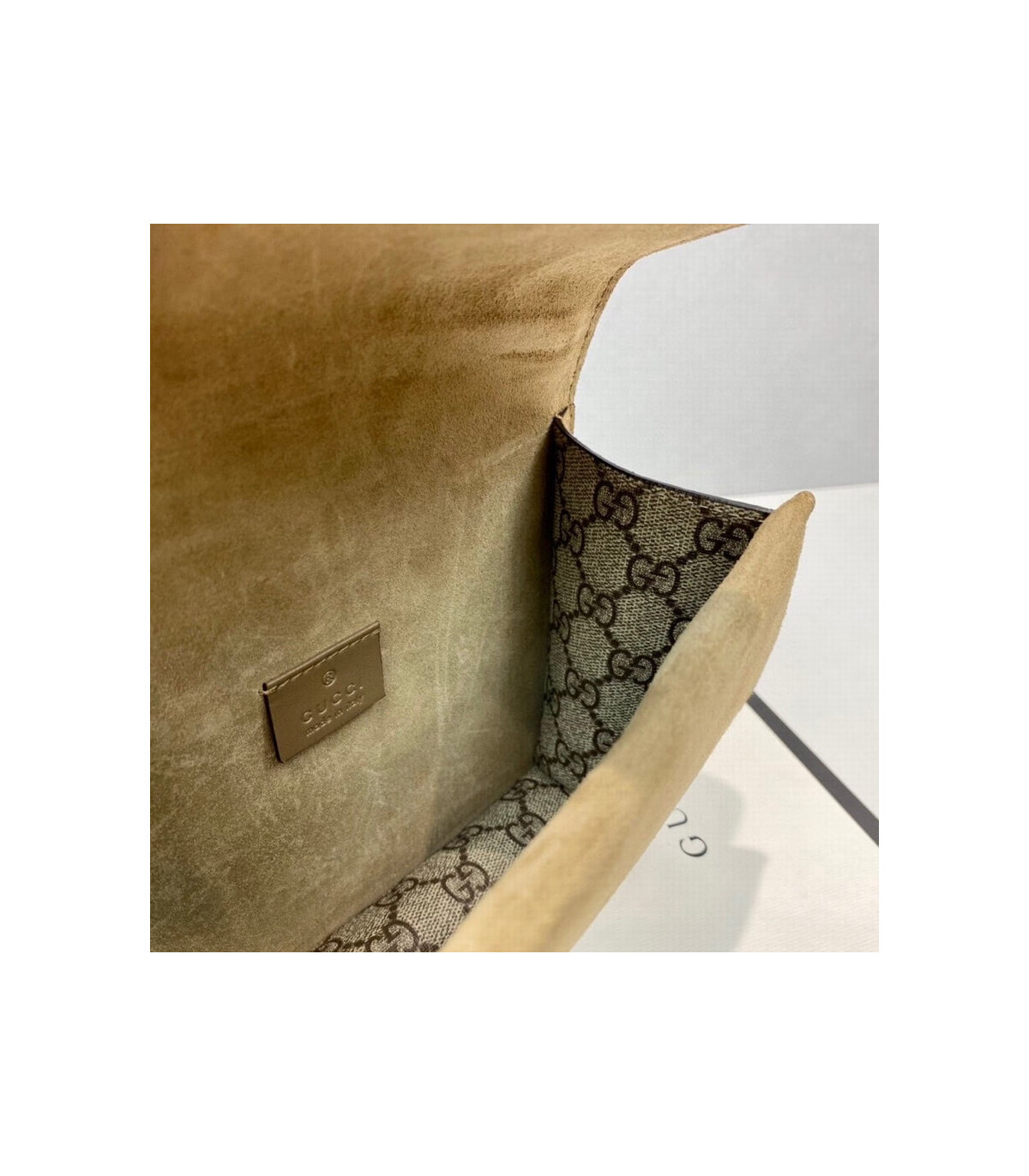 Gucci Dionysus GG Supreme Mini Bag Apricot