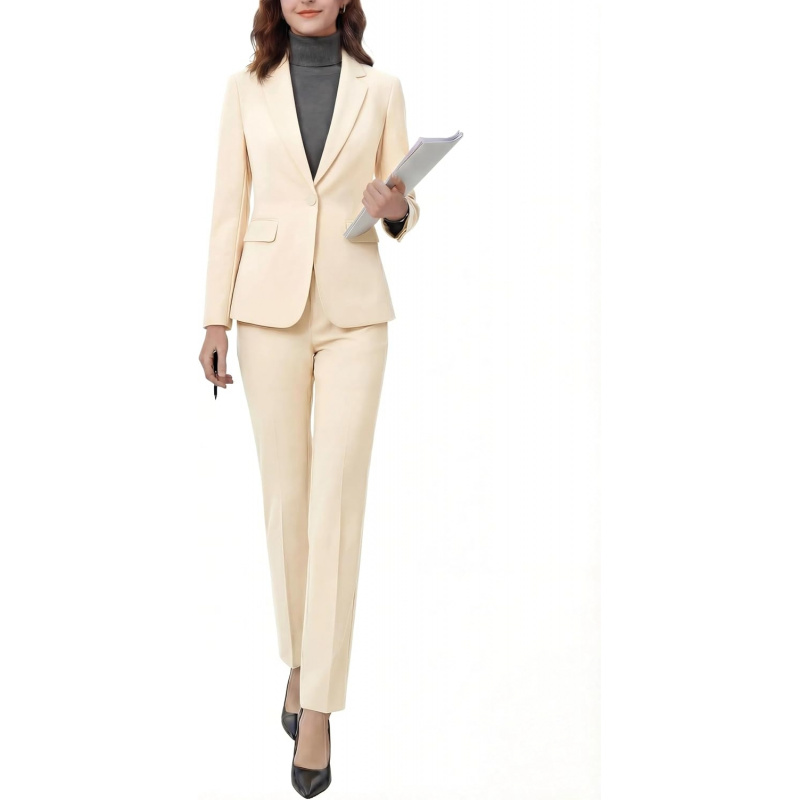 Women's 2 Piece Pants Suit - Wrinkle-Free Business