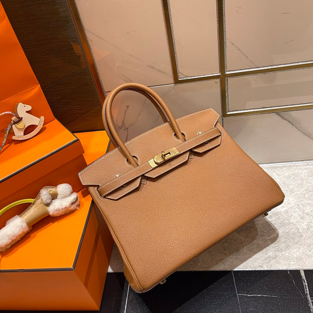Hermes Birkin 30Cm Gold Togo Leather Gold Hardware