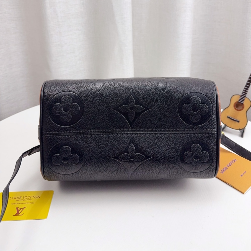 Louis Vuitton Speedy Bandouliere Bag Wild At Heart Monogram Empreinte Giant Black 26cm