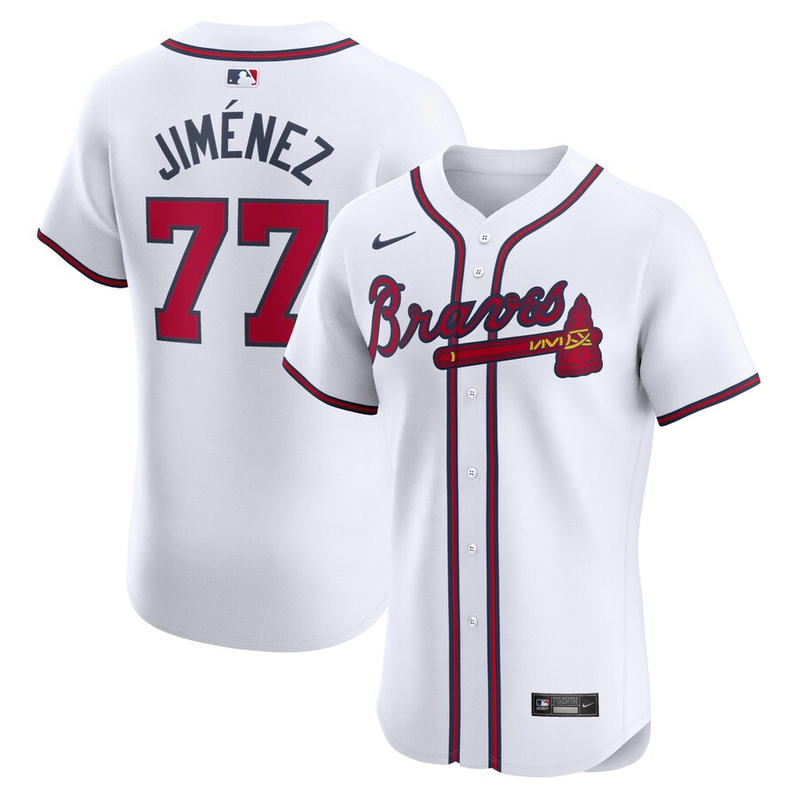 Joe Jimenez Atlanta Braves Home Elite Player Jersey White