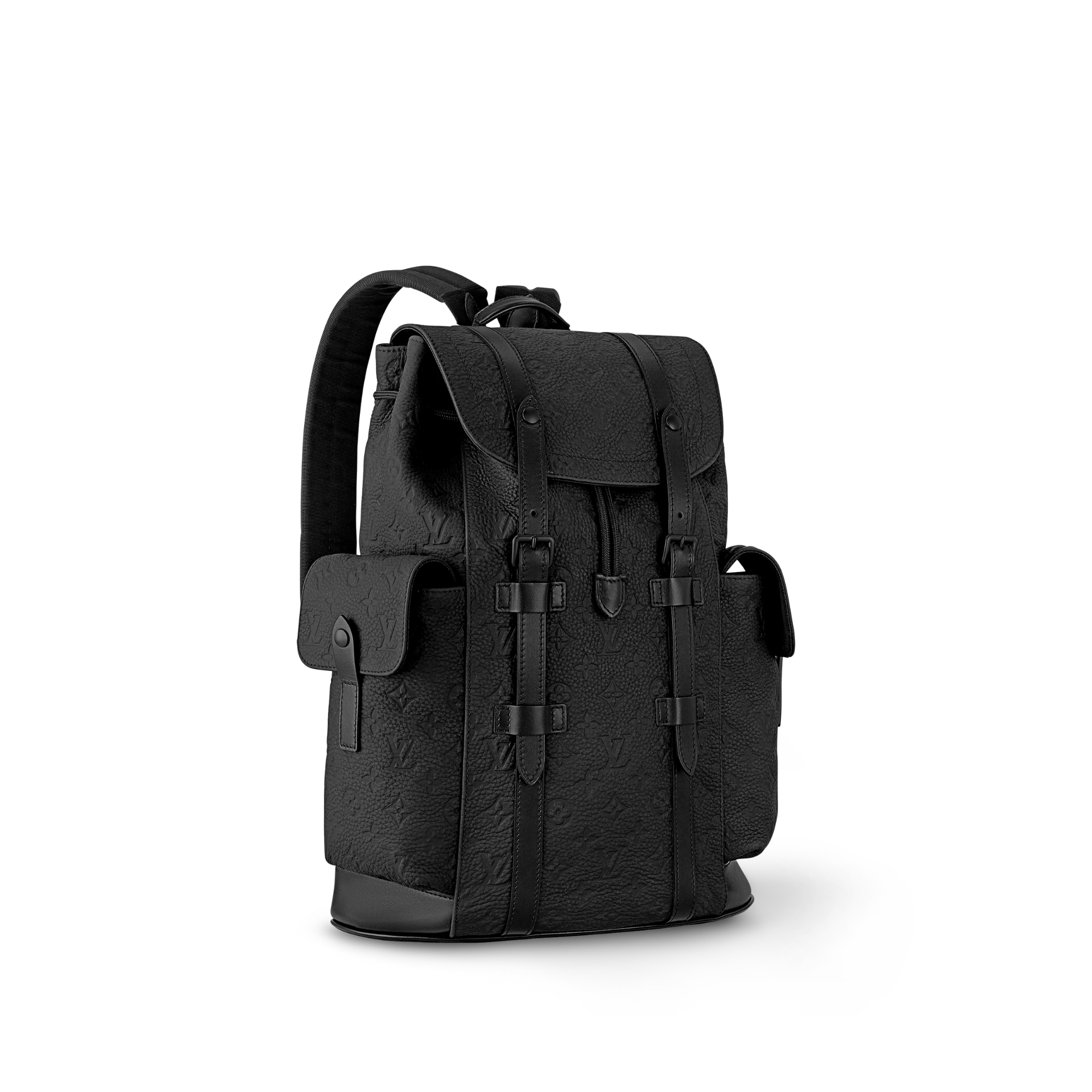 Louis Vuitton Christopher Backpack Mm Taurillon Monogram Black M55699