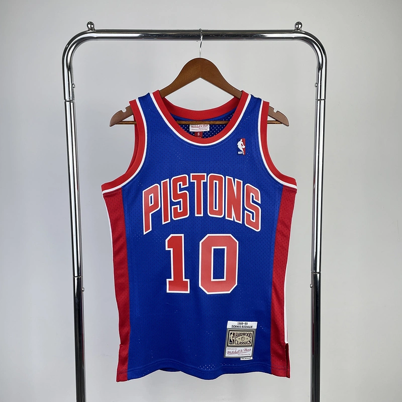 1988-89 NBA Detroit Pistons 10 RODMAN Basketball jersey