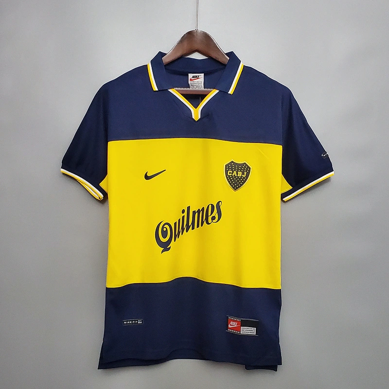 Retro 1999-00 Boca Juniors home Football jersey Retro 2000