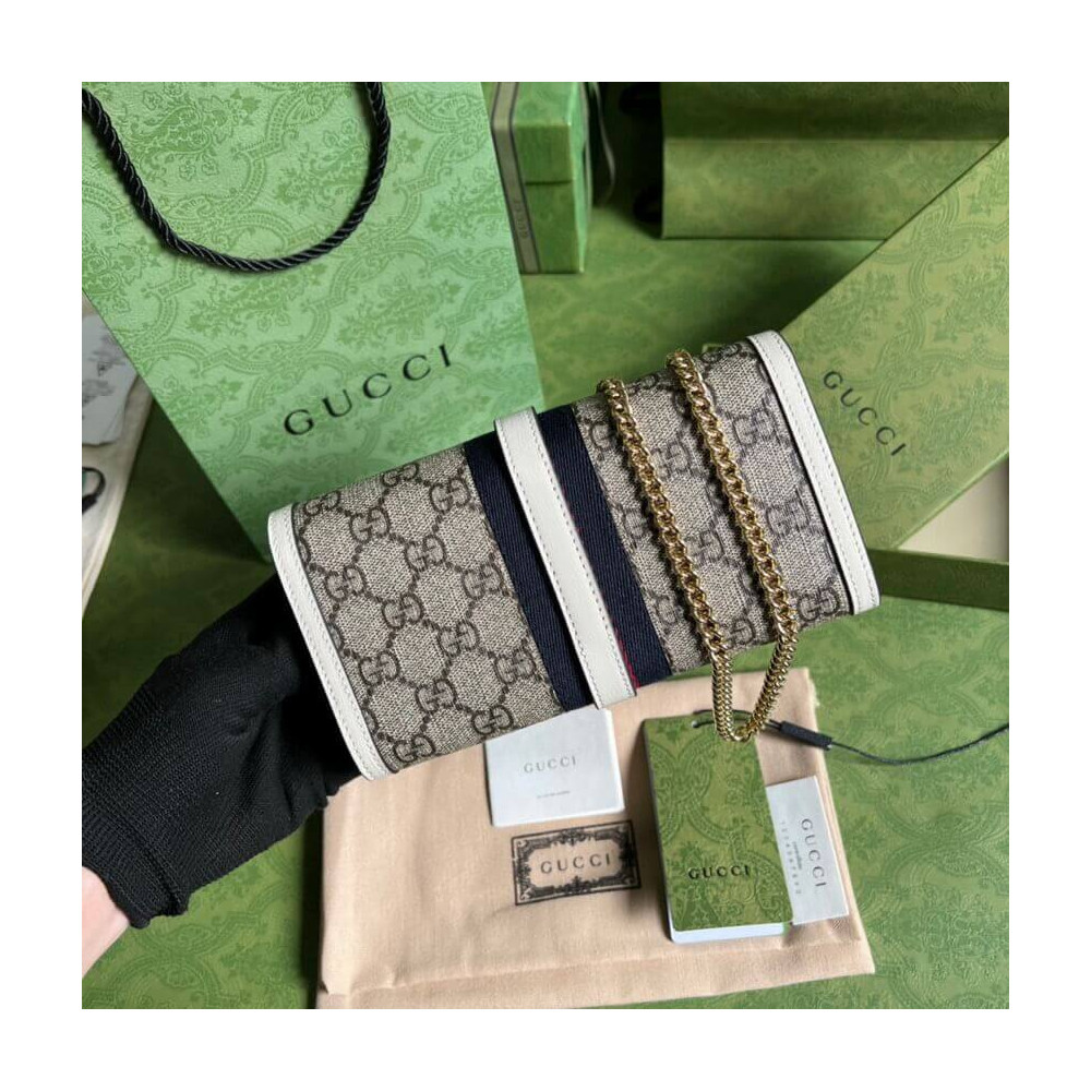 Gucci Jackie 1961 Chain Wallet White 19cm