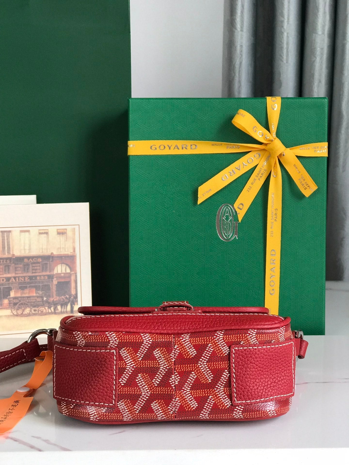 Goyard Grand Bleu 16cm Classic Red Goyardine Canvas And Lambskin