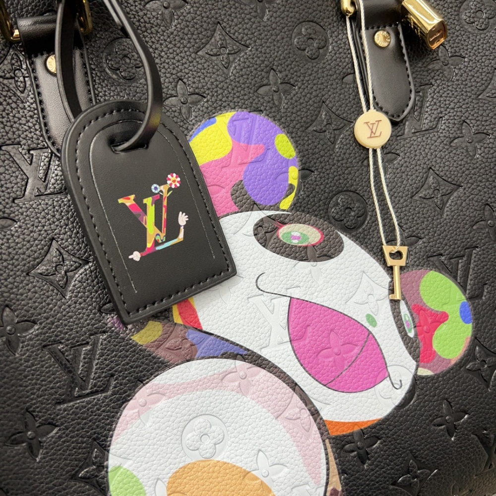 Louis Vuitton X Takashi Murakami Keepall Black 45Cm