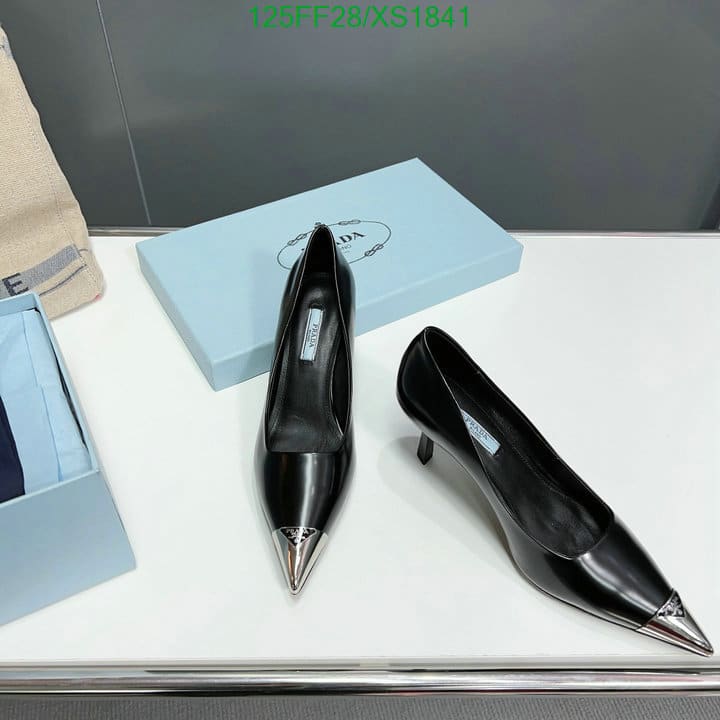 Prada Brushed Leather Pumps Black