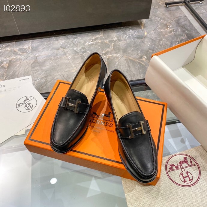 HERMES DAUPHINE 70 LOAFER BLACK