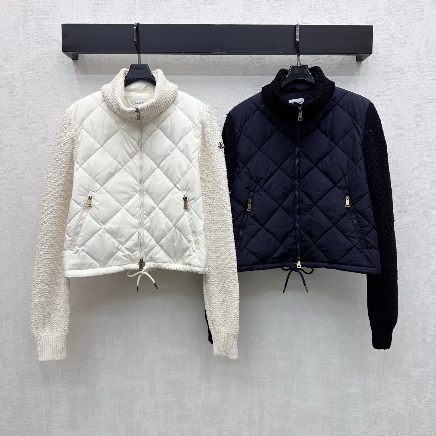 MONCLER 2026 New Arrival | Knit-Panel Down Jacket