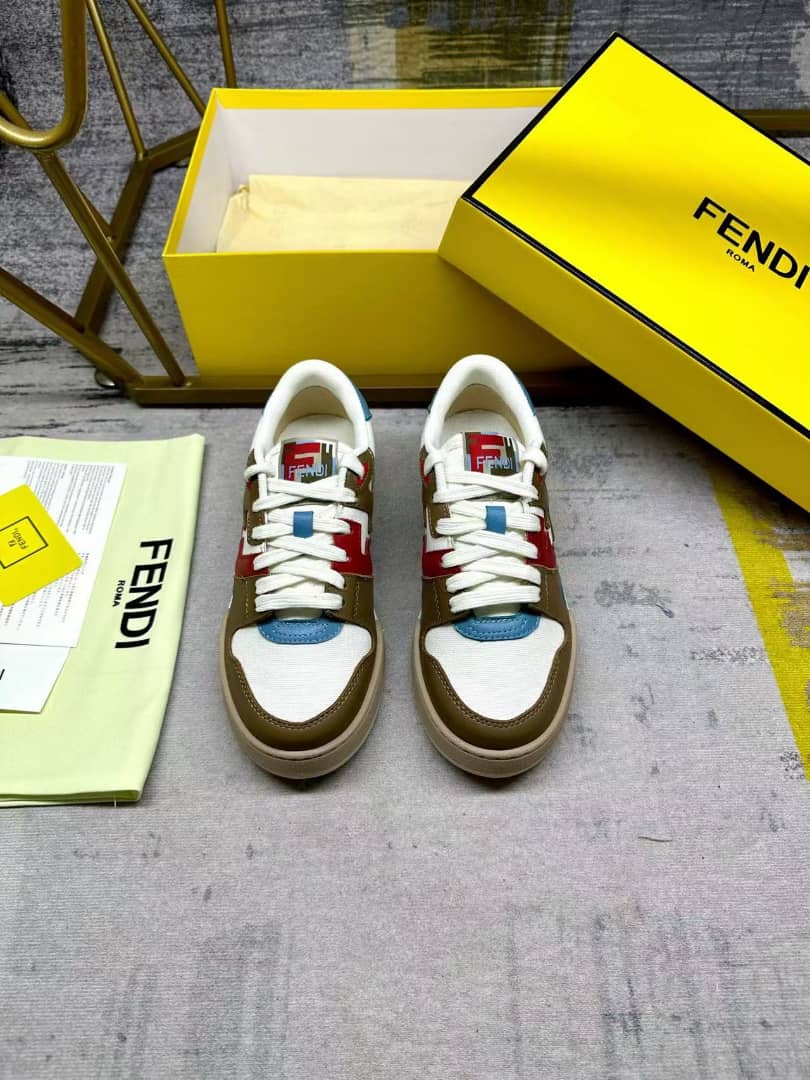Fendi Match Low-Top Brown Sneaker