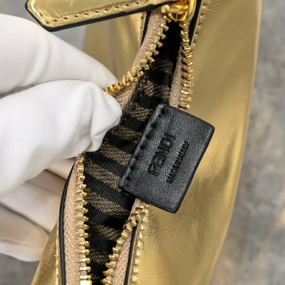 Fendi Nano Fendigraphy Mini Bag Metallic Gold 16Cm