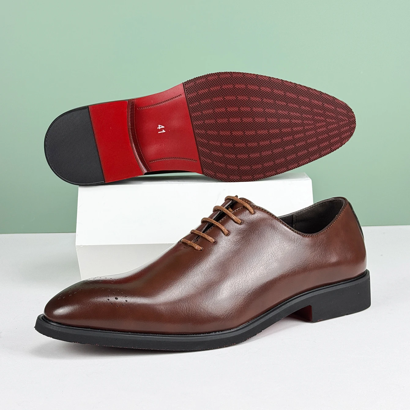 Men’s Formal Leather Shoes British Style Oxford Loafers Pointed Toe Breathable Non-Slip Business