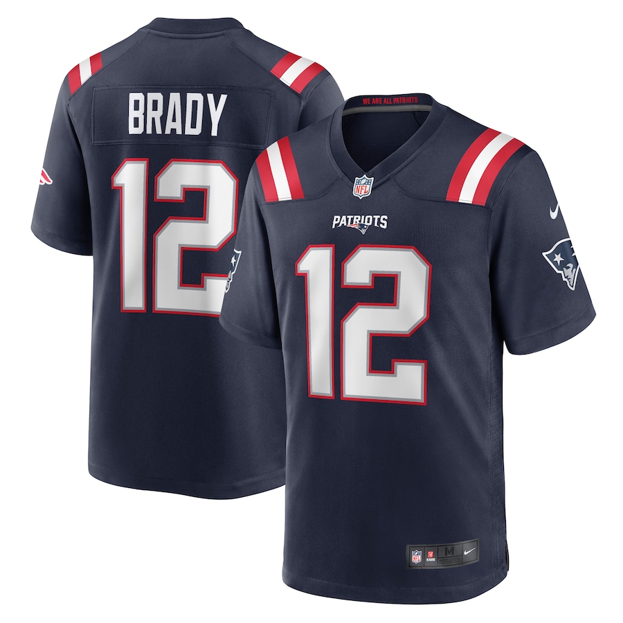 Tom Brady New England Patriots Jersey-black/white/red