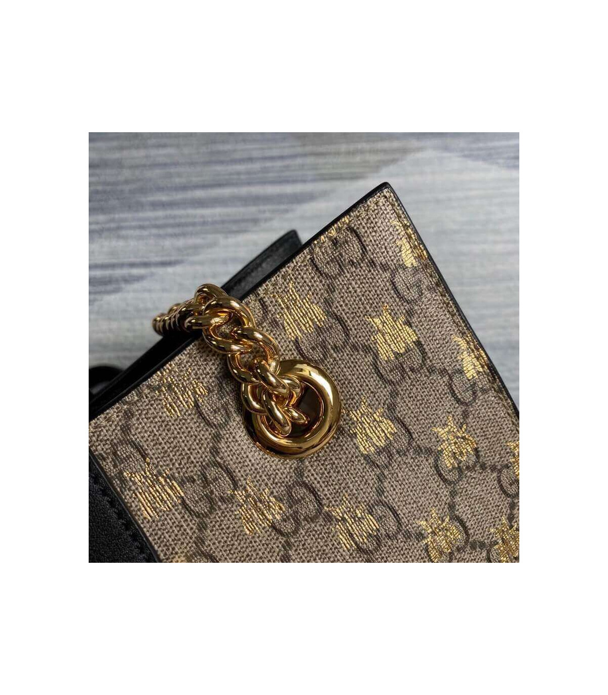 Gucci Padlock Small GG Bees Shoulder Bag