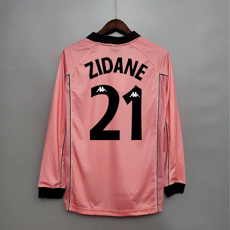 Retro 1997-98 Juventus Long sleeve away ZIDANE DEL PIERO CONTE INZAGHI  Football jersey retro