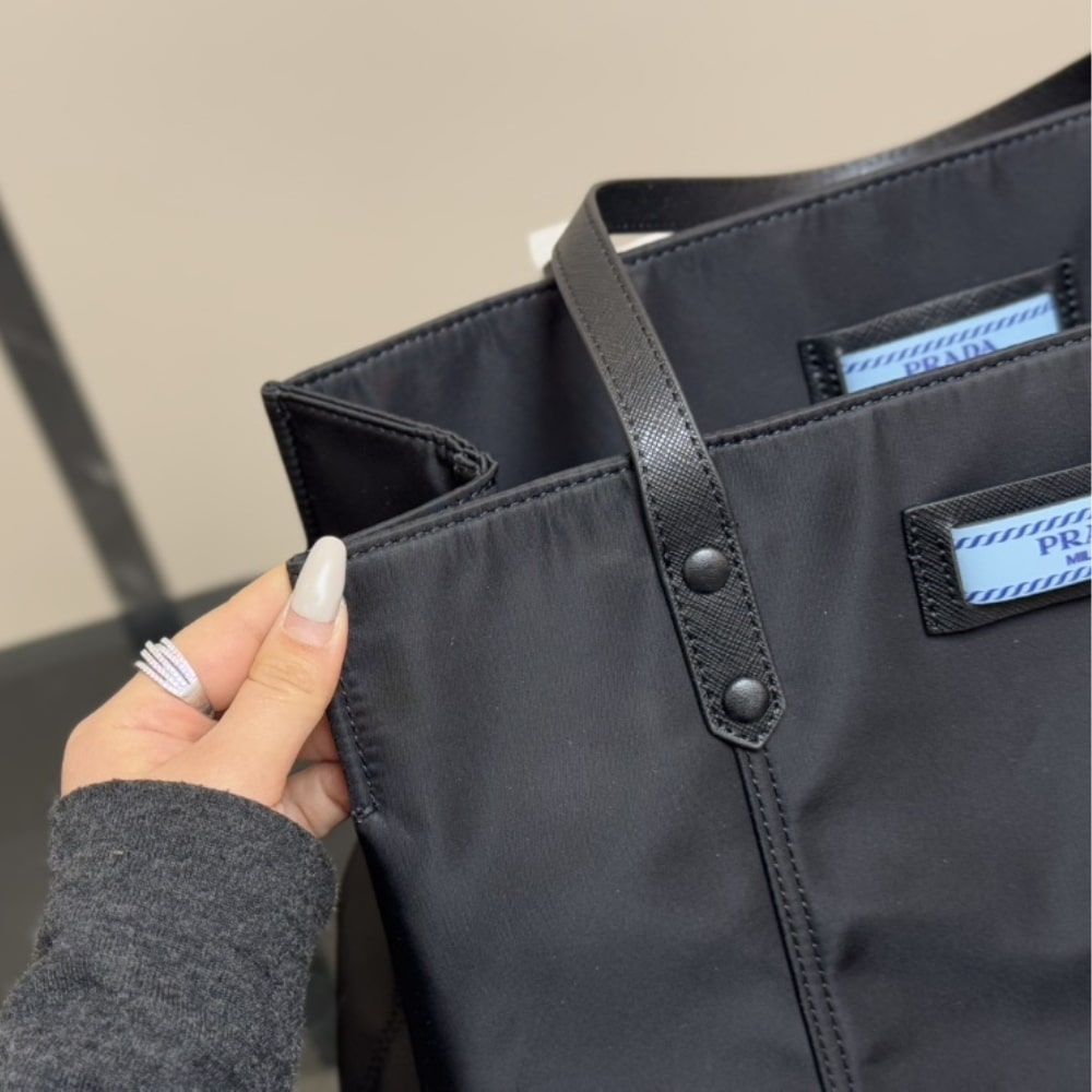 Prada Etiquette Tote Bag Black 38Cm