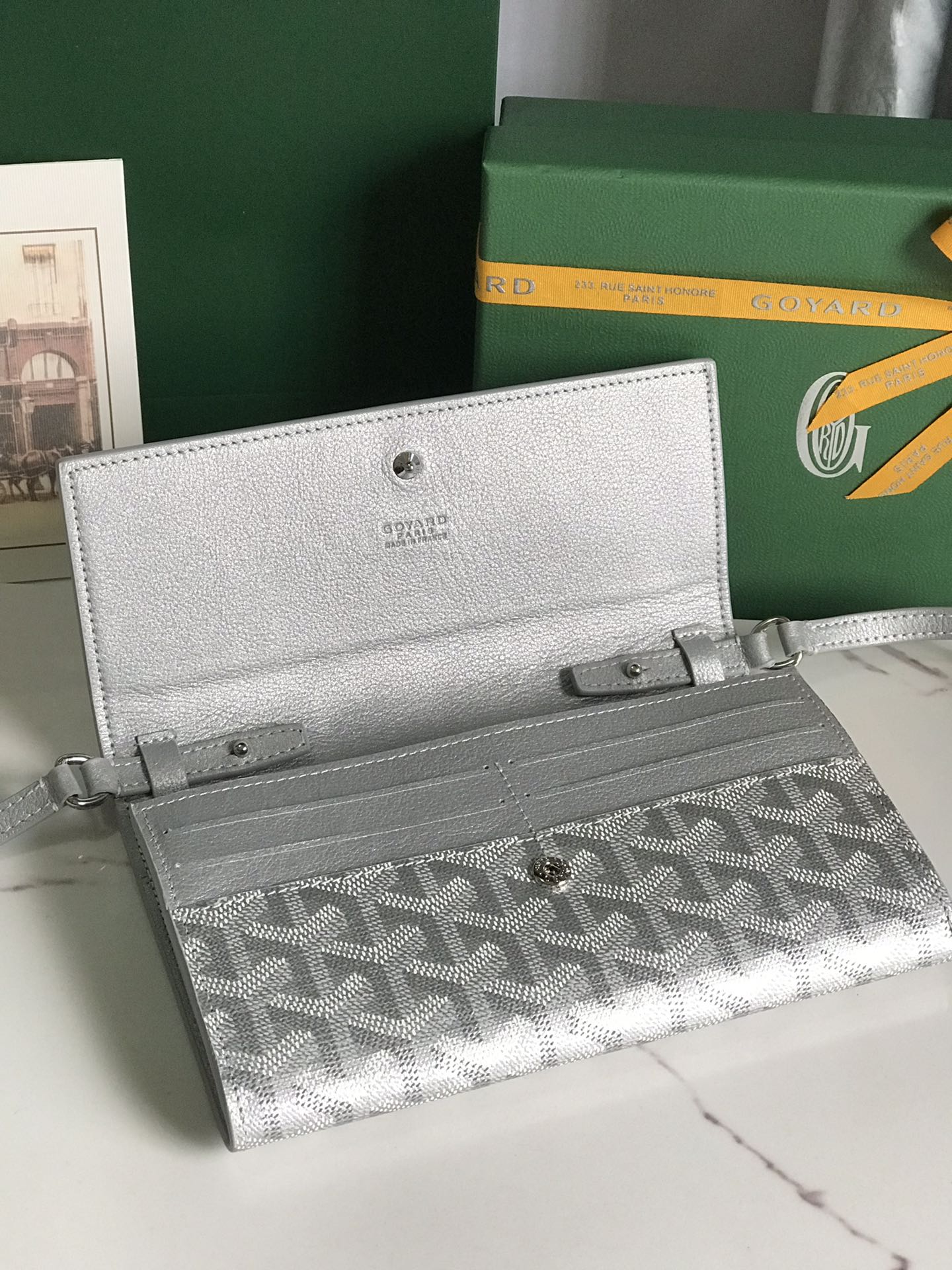 Goyard Varenne Continental Wallet 19 Cm Gray Goyardine Canvas