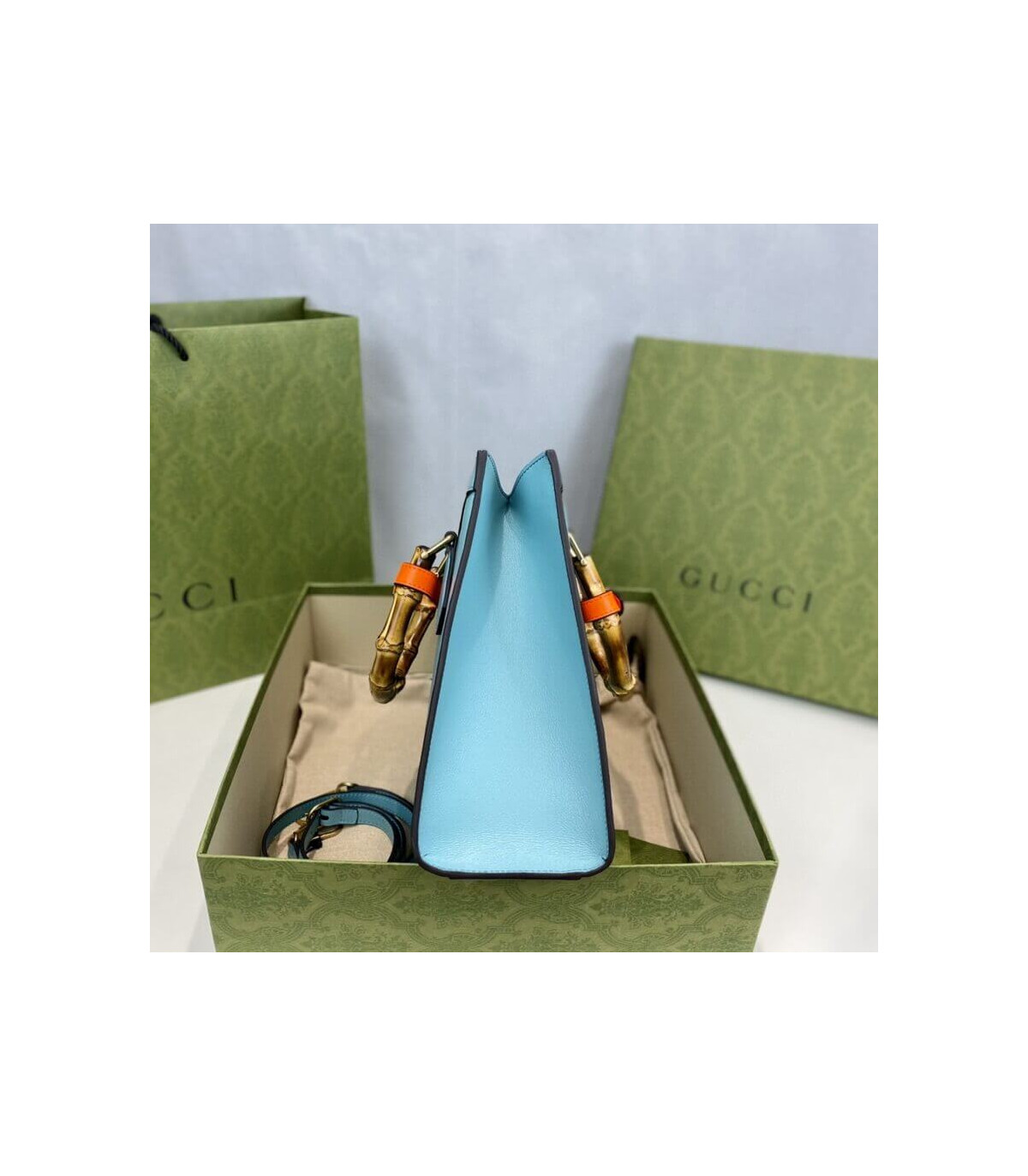 Gucci Diana Small Tote Bag Light Blue