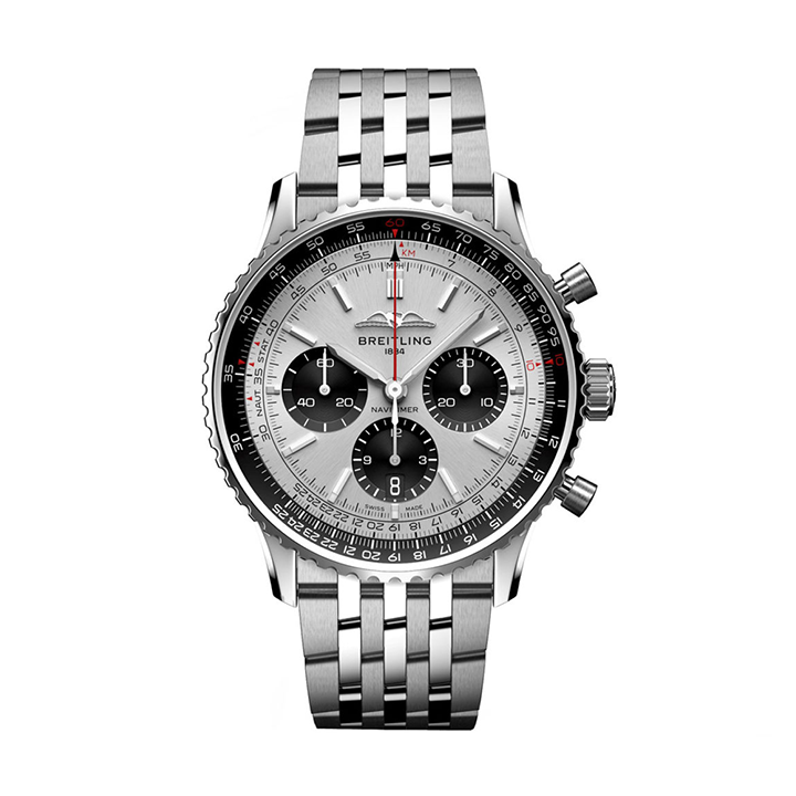 Breitling AB0138241G1A1 Navitimer B01 Silver Dial - Νew