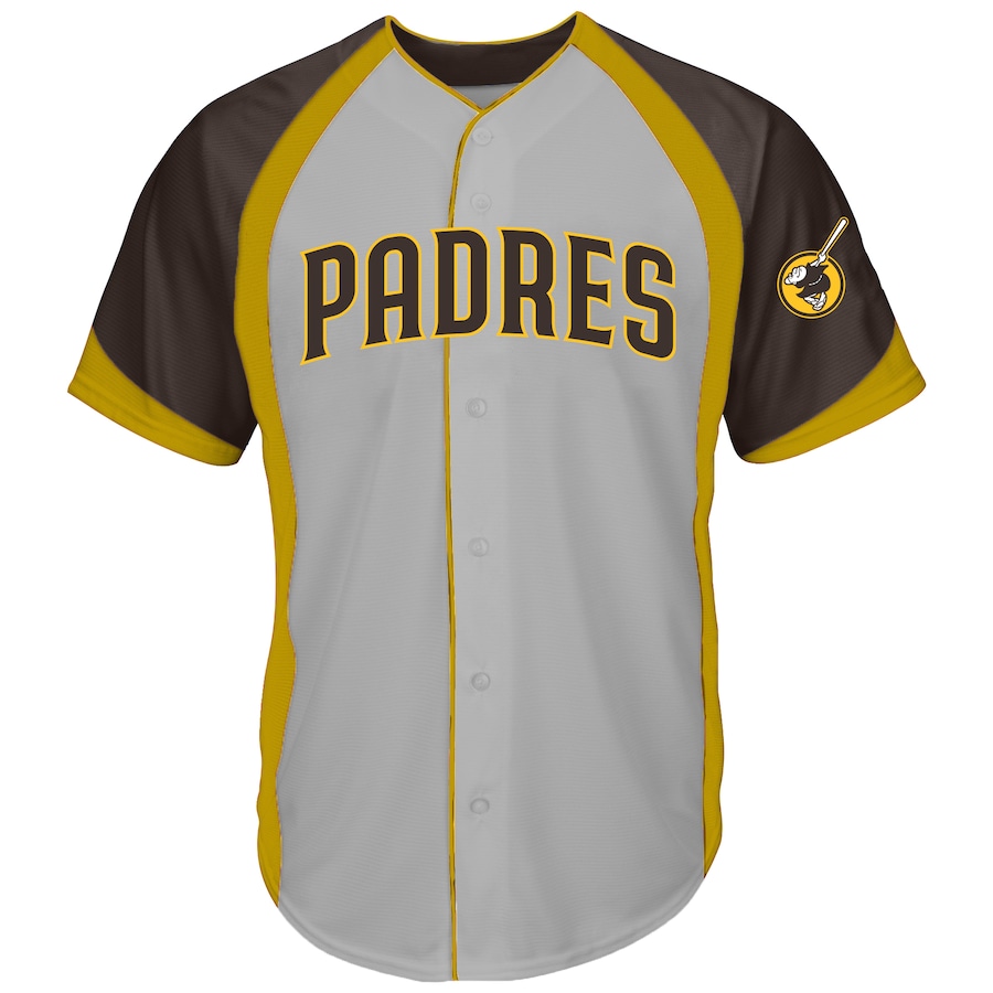 San Diego Padres Profile Big&Tall Colorblock Team Fashion Jersey Gray