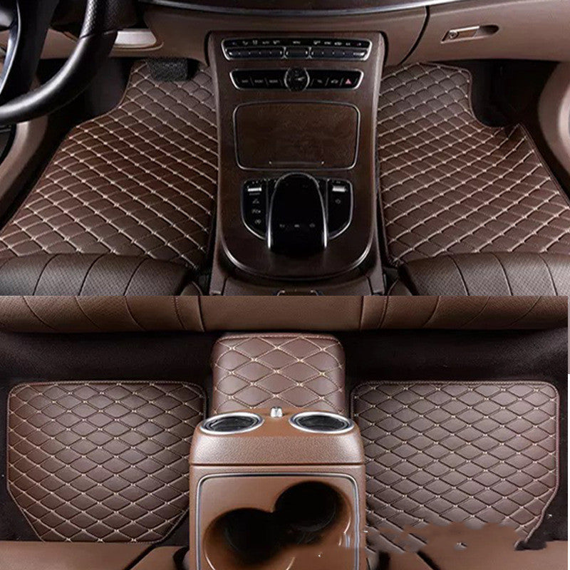 universal right rudder foot pad leather quilted embroidered full surround