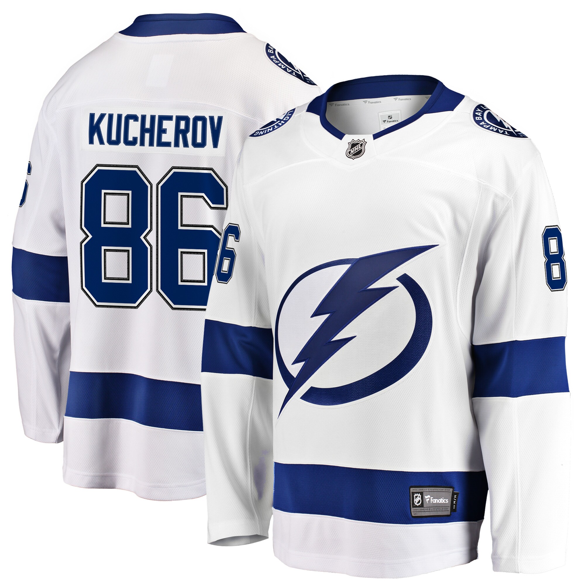 Nikita Kucherov Tampa Bay Lightning Fanatics Away Premier Breakaway Player Jersey – White