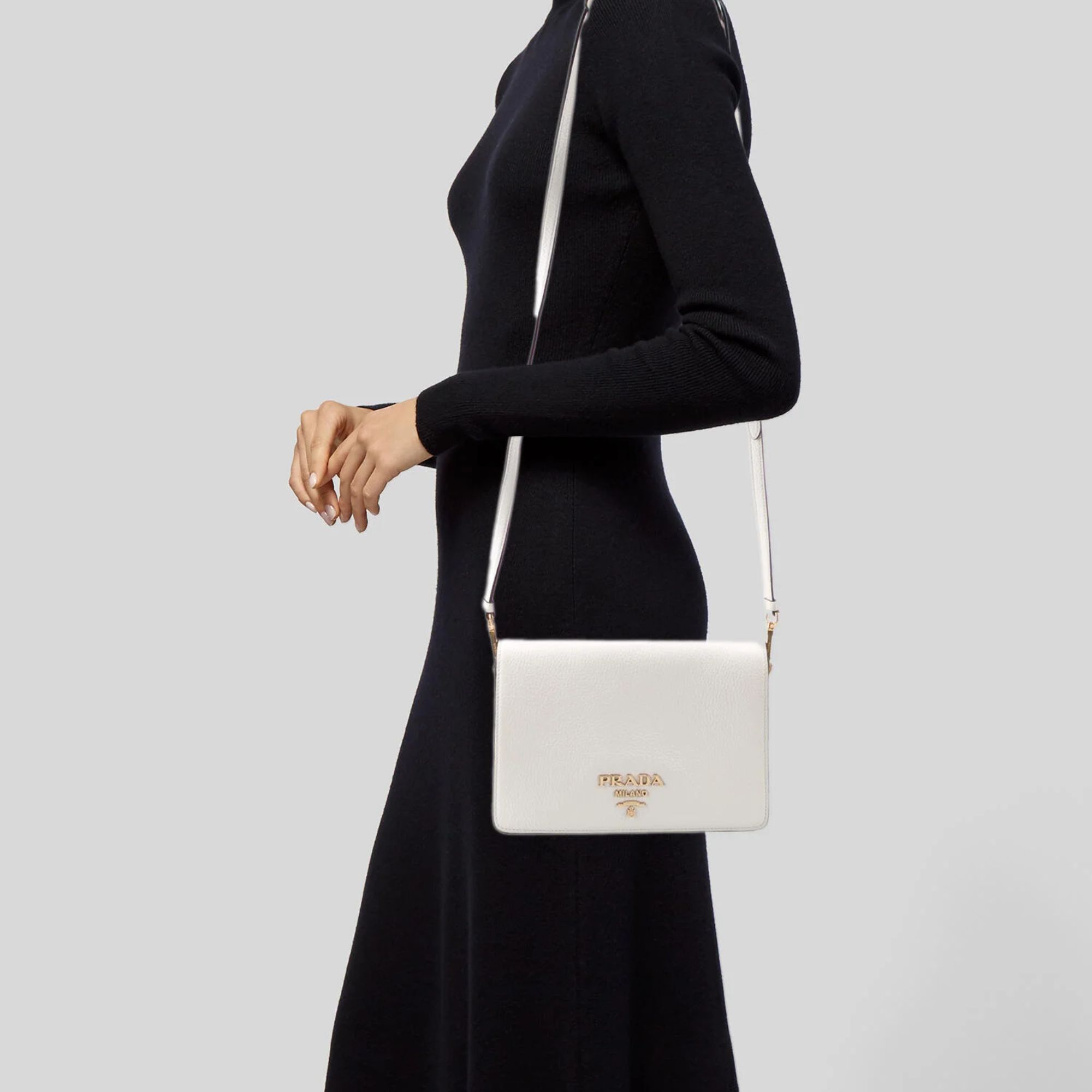 Prada Saffiano Leather Mini Bag White 22Cm