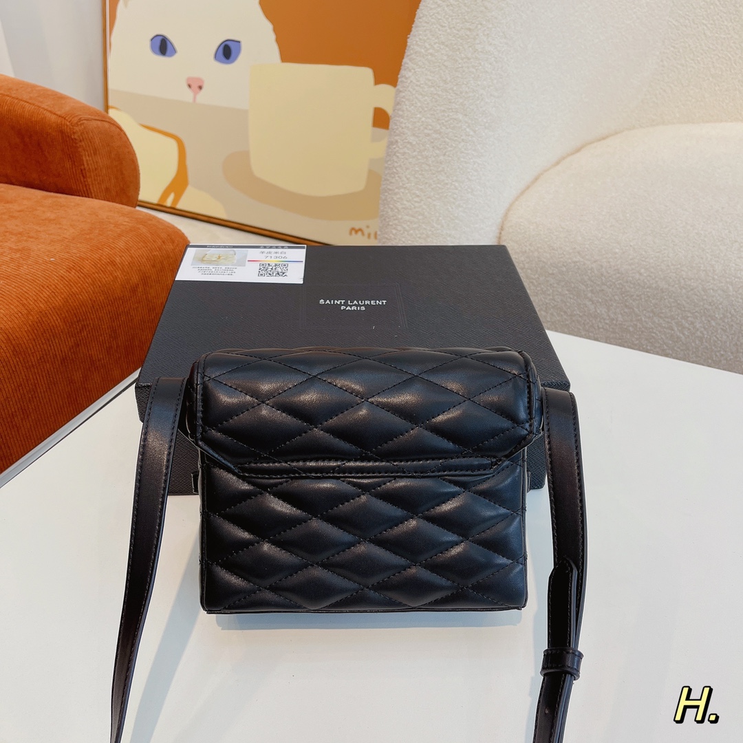 Saint Laurent Women’S June Box Bag Black 19Cm