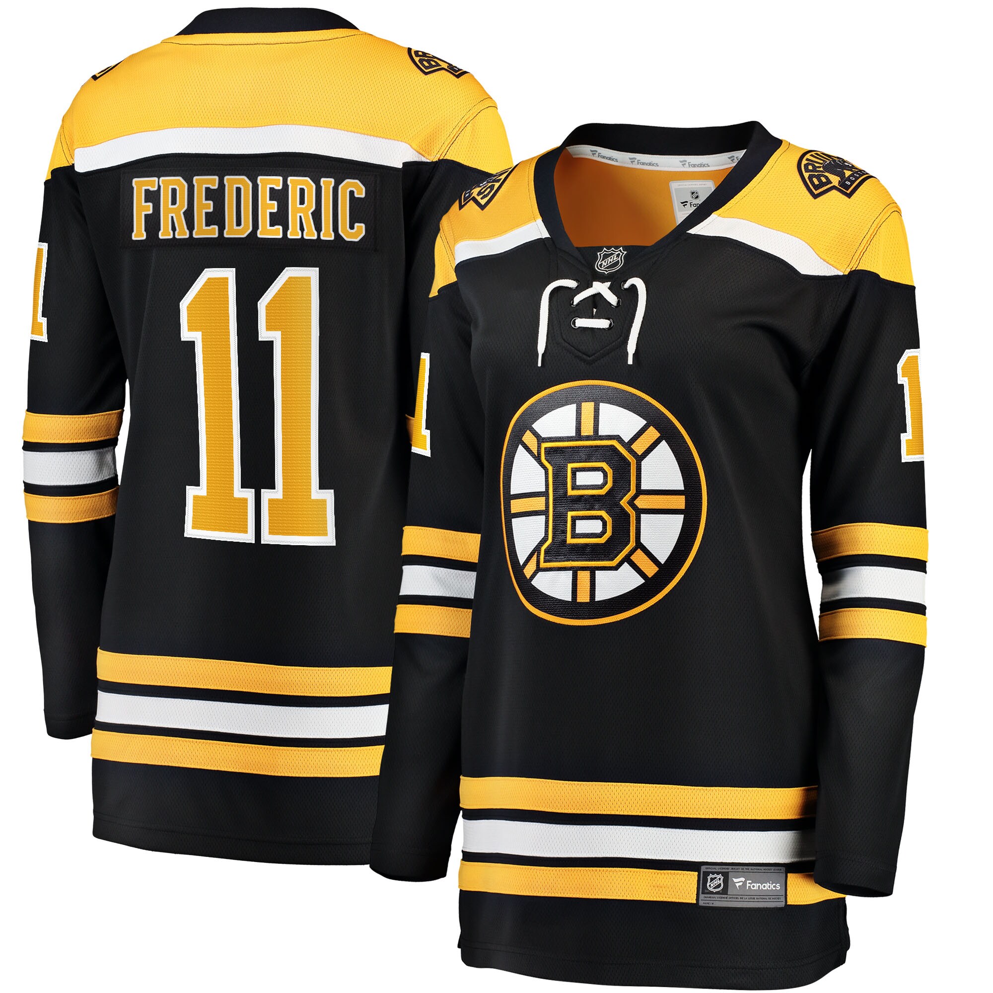 Trent Frederic Boston Bruins Fanatics Women’s Home Breakaway Player Jersey – Black