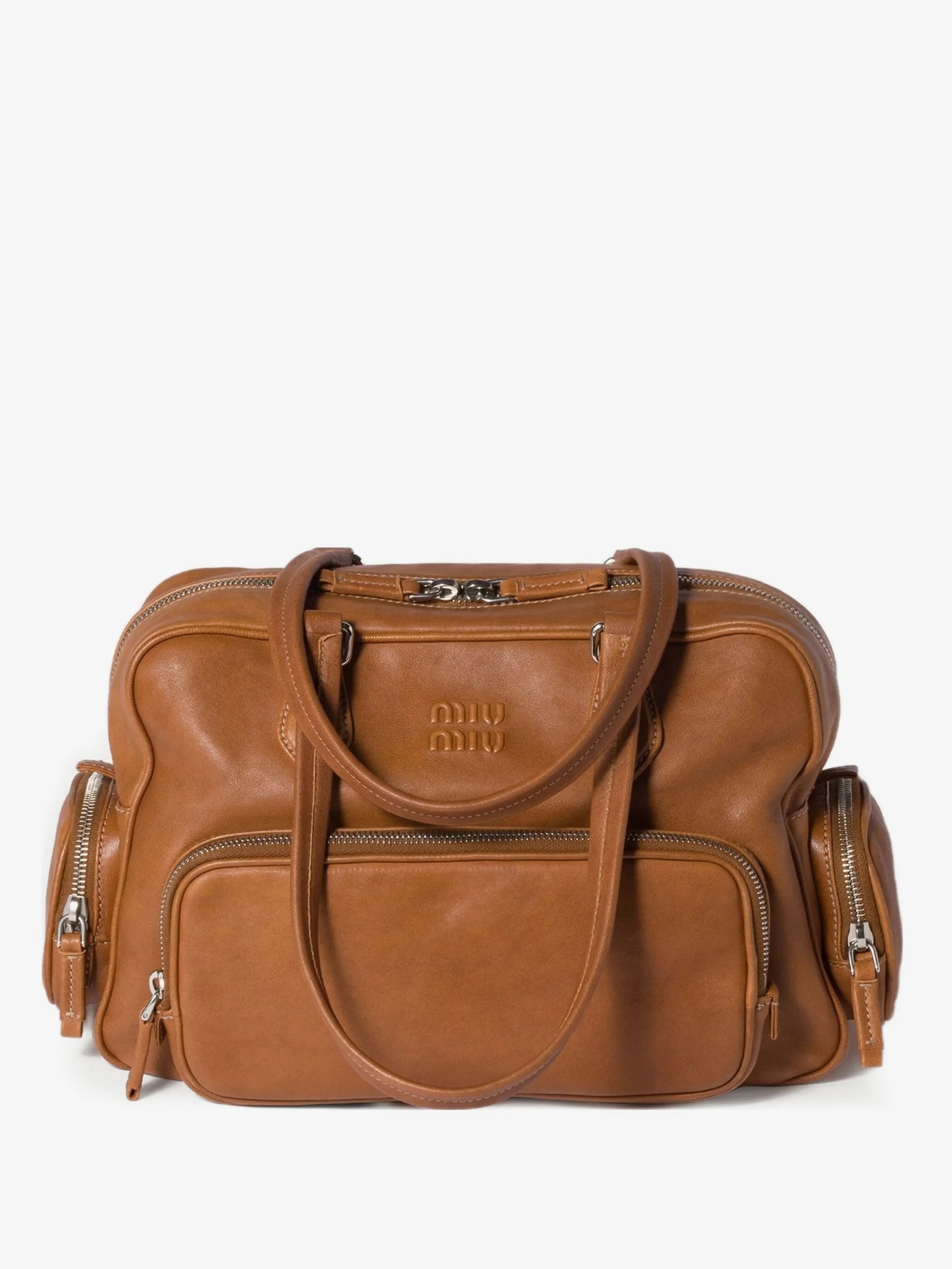 Miu Miu pocket leather tote bag