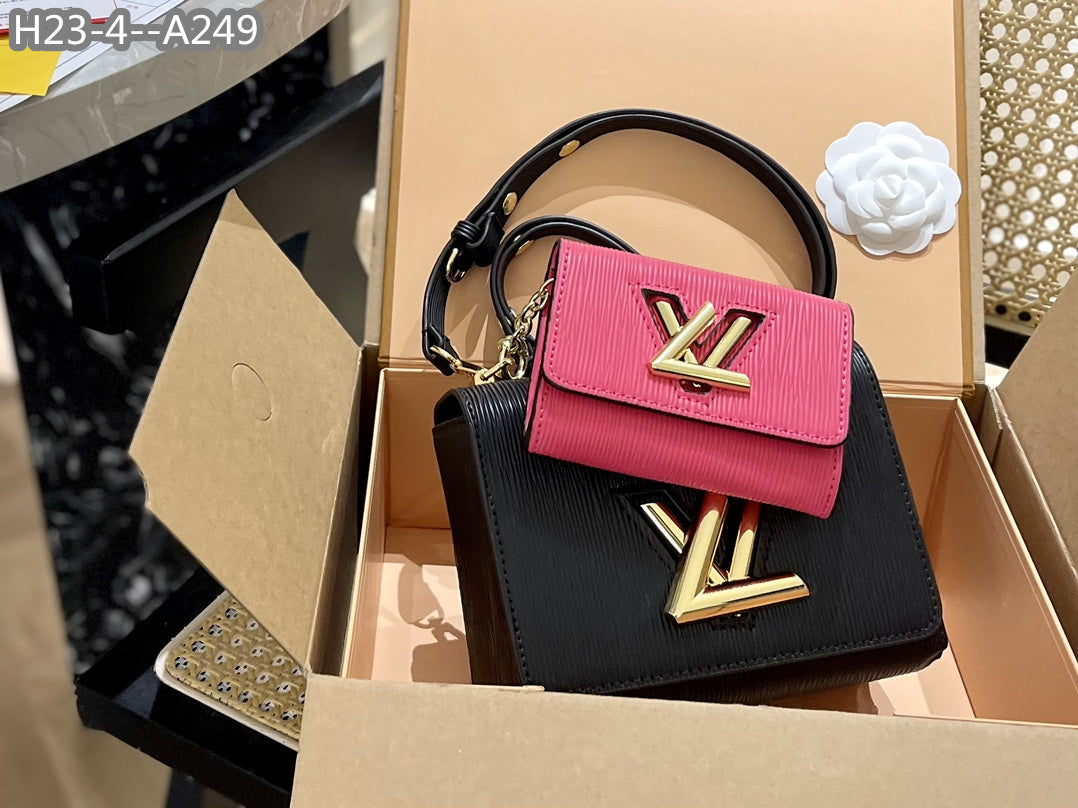 Louis Vuitton Twist Pm 19Cm Black And Pink M59885