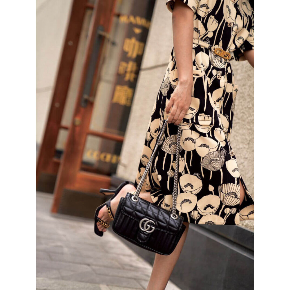 Gucci GG Marmont Small Shoulder Bag Black