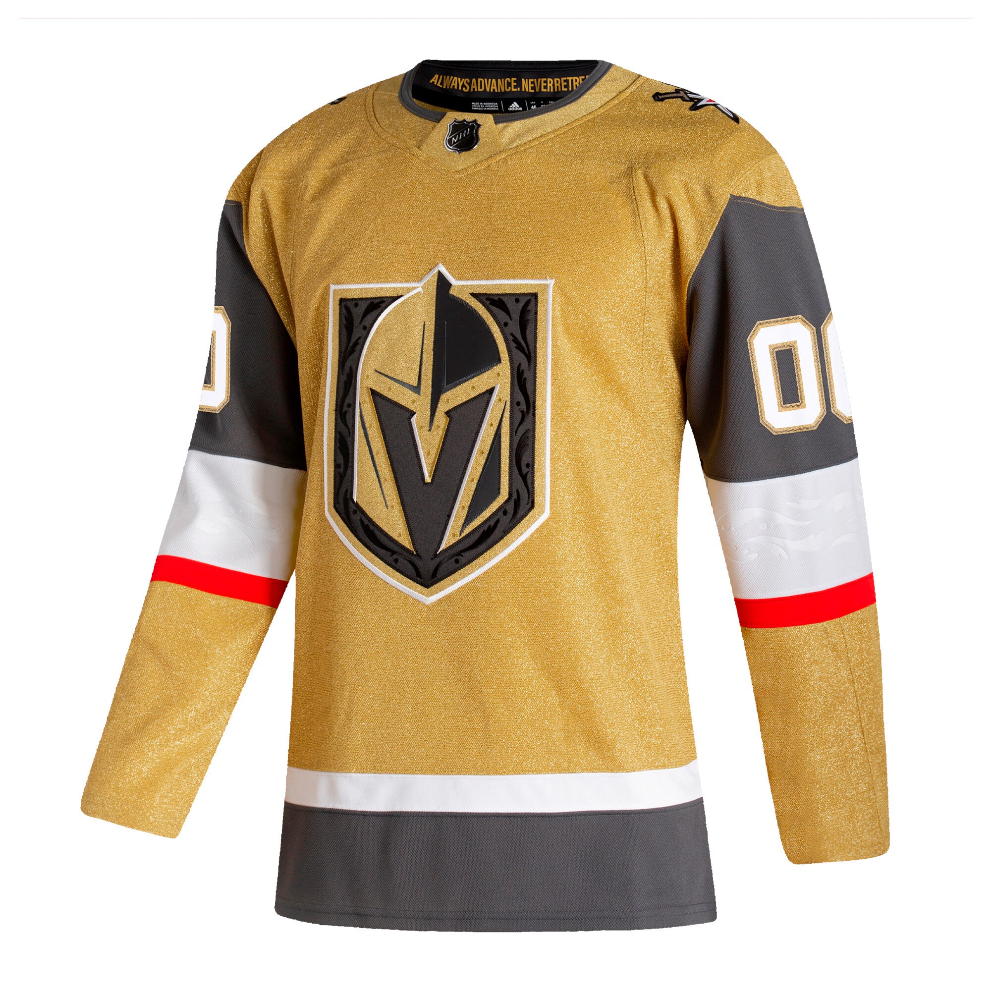 Vegas Golden Knights adidas Home Authentic Custom Jersey – Gold