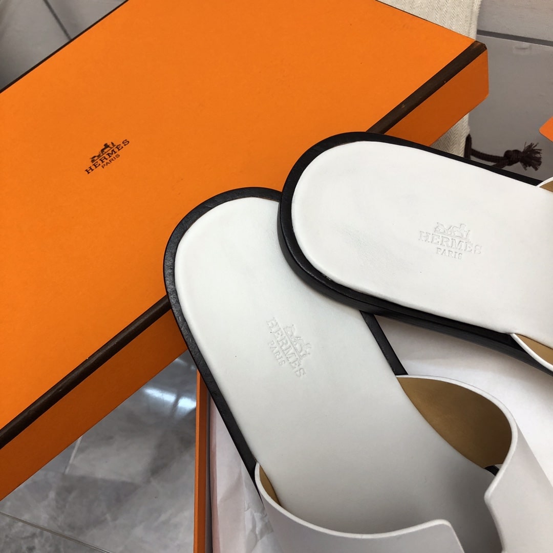 Hermes Izmir Sandal White
