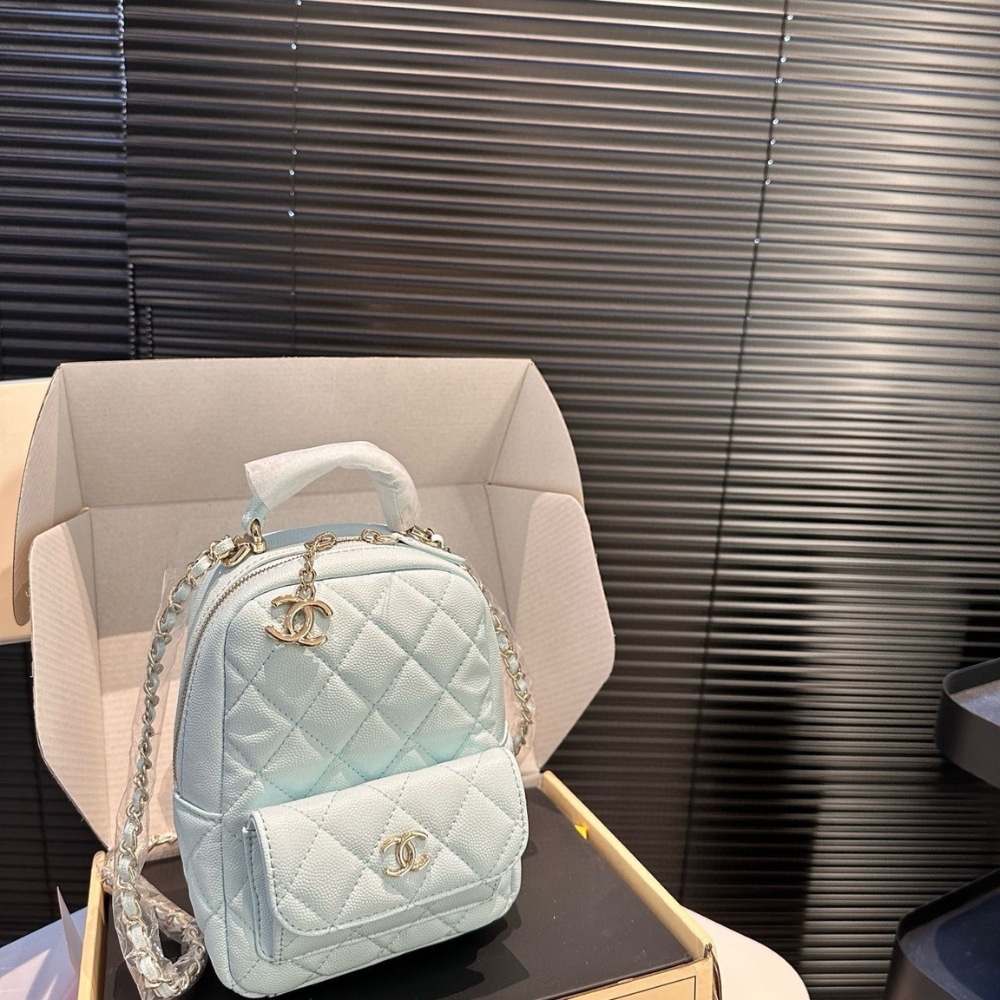 Chanel Classic Mini Backpack Light Gray 12Cm/4.7in Ap3753 B10583 Naauh