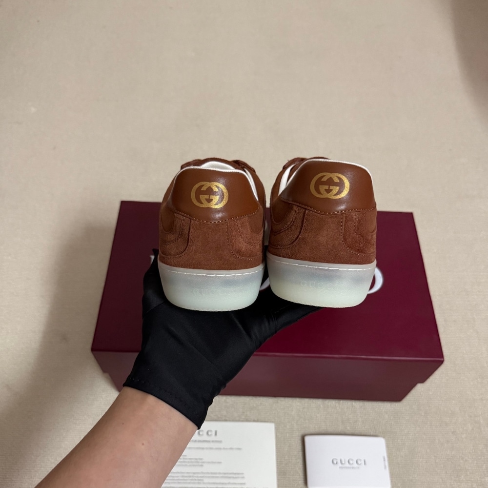 Gucci Men G75 Sneaker Light Brown Suede 845147 AAFGP 2361