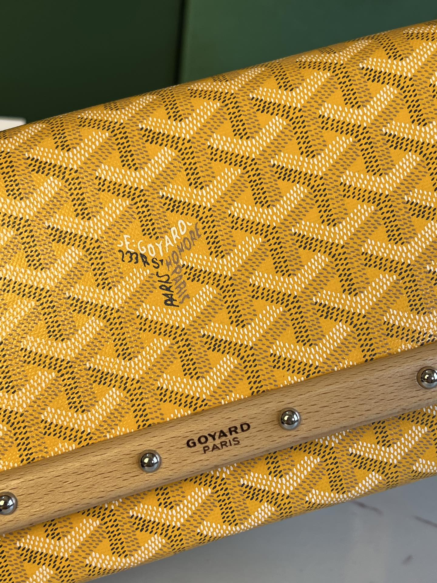 Goyard Monte-Carlo Pm Clutch 25cm Yellow Goyardine Canvas