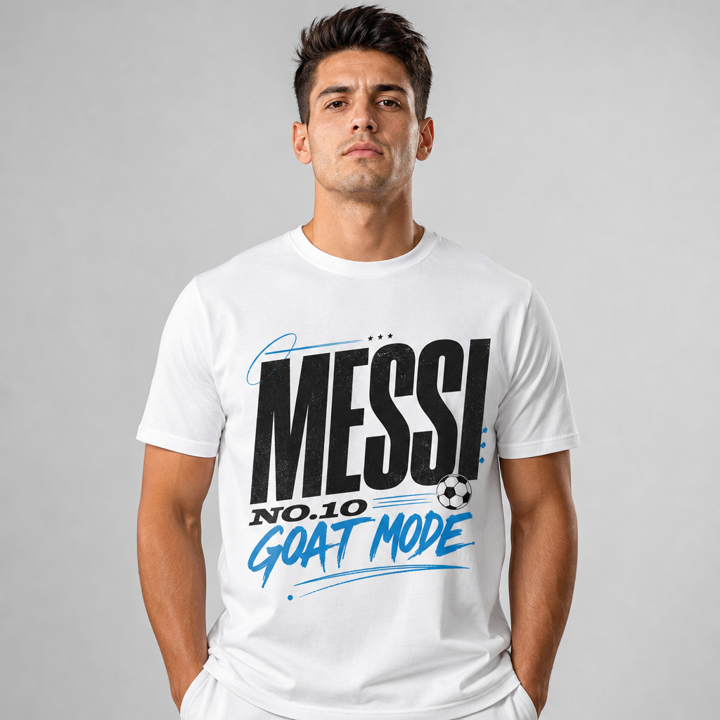 Messi World Cup Printed T-Shirt Unisex Loose Fit T-Shirt 100% Cotton Soft Comfortable Summer Casual Printed Top
