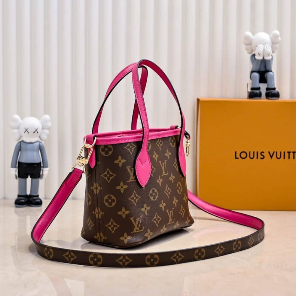 Louis Vuitton Neverfull Bandoulière Inside Out BB Monogram Rose 20Cm M12106