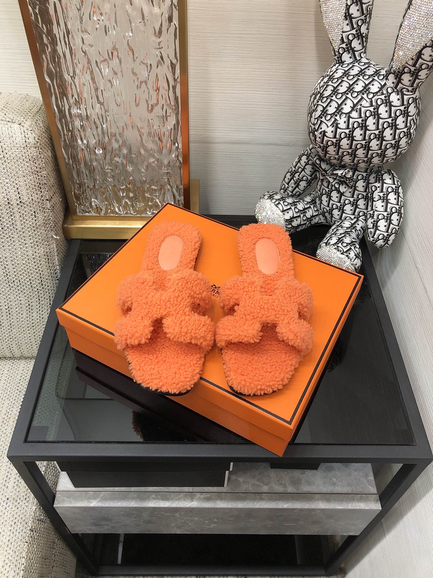 HERMES ORANGE ORAN SANDAL FOR WOMEN