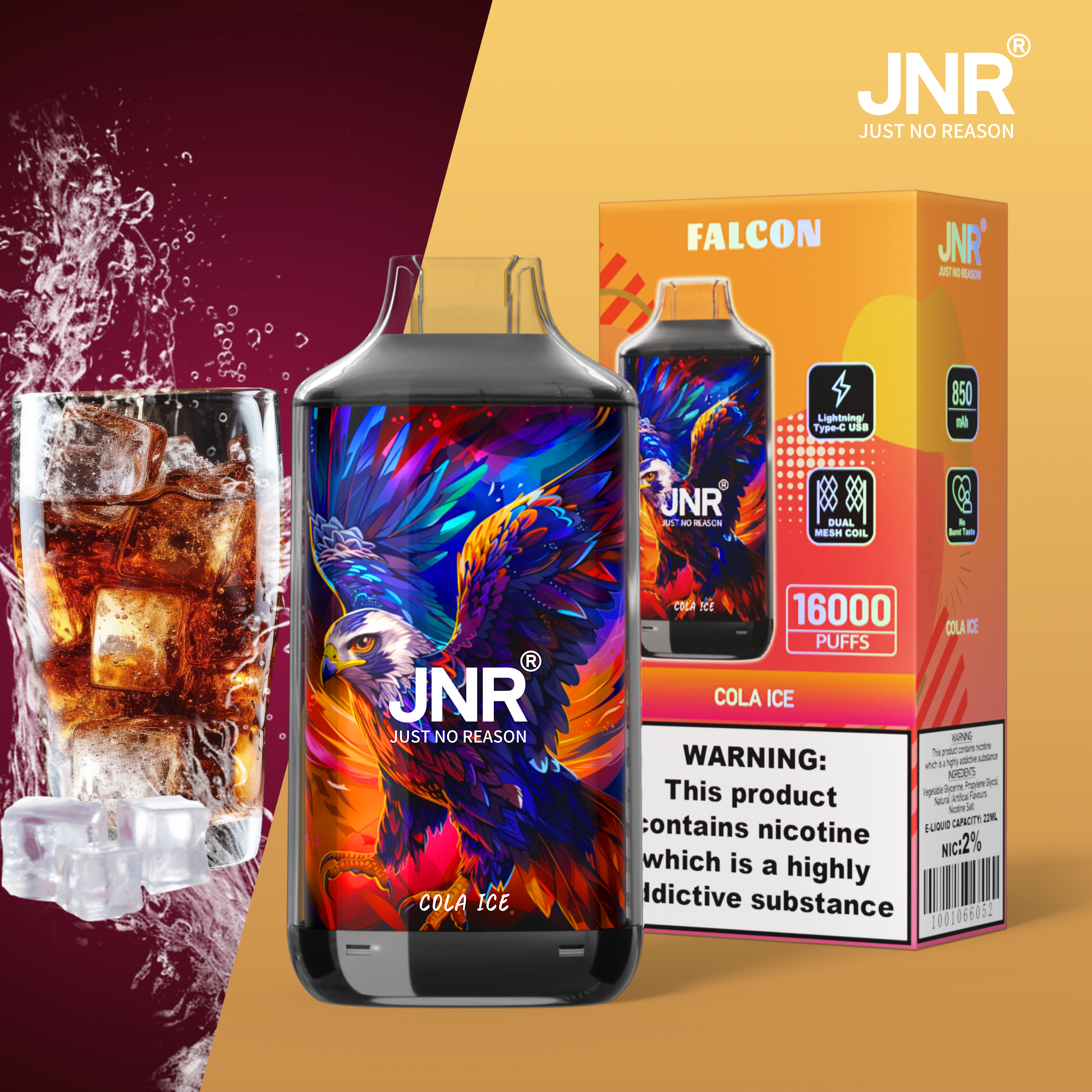 JNR Falcon 16000 Puffs Disposable Vape