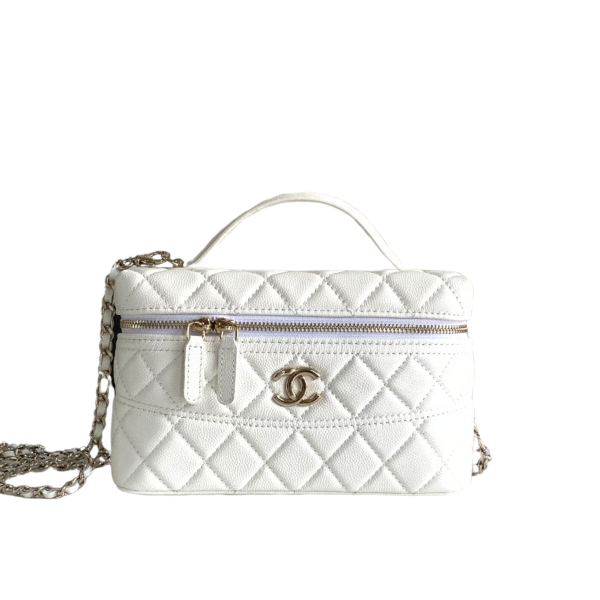Chanel 25C Vanity Case White 20cm